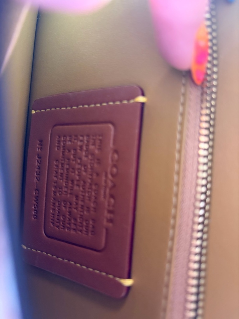 Coach Leather Evie Long Wallet with Chain in Honey Brown - Picture 4 of 5